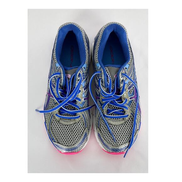 Asics Womens Gel GT 1000 T3R6N Silver Running Shoes Sneakers Size 8 Blue - Picture 4 of 12